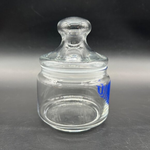 Vintage Proctor and Gamble Glass Storage Jar P and G Blue Canister Advertising - Picture 5 of 10